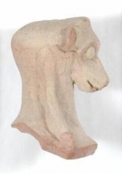 New Kingdom, animal head from marl vessel, probably a spout UC60041 - Copyright of the Petrie Museum of Egyptian Archaeology, UCL